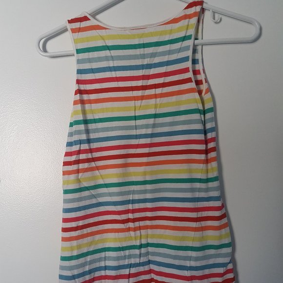 Rainbow Striped Lacoste Tank Top - Picture 2 of 3